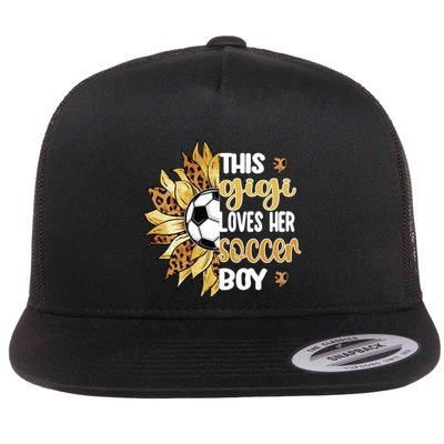 This Gigi Loves Her Soccer Boy Soccer Player Grandma Gigi Cool Gift Flatbill Hat