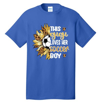 This Gigi Loves Her Soccer Boy Soccer Player Grandma Gigi Cool Gift Tall T-Shirt