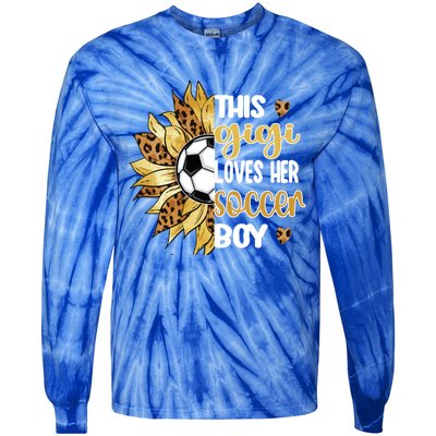 This Gigi Loves Her Soccer Boy Soccer Player Grandma Gigi Cool Gift Tie-Dye Long Sleeve Shirt