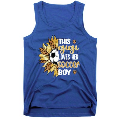 This Gigi Loves Her Soccer Boy Soccer Player Grandma Gigi Cool Gift Tank Top