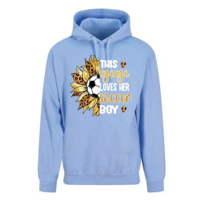 This Gigi Loves Her Soccer Boy Soccer Player Grandma Gigi Cool Gift Unisex Surf Hoodie