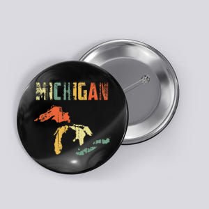 The Great Lakes Largest Water Retro Color Michigan MI Pride Button