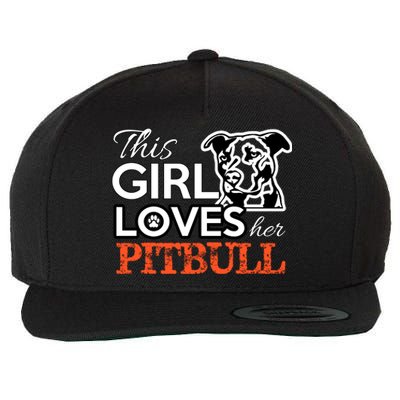 This Girl Love Her Pitbull Wool Snapback Cap