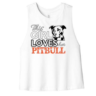 This Girl Love Her Pitbull Women's Racerback Cropped Tank