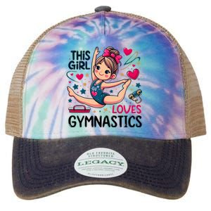 This Girl Loves Gymnastics Gymnastic Sport Lover Legacy Tie Dye Trucker Hat