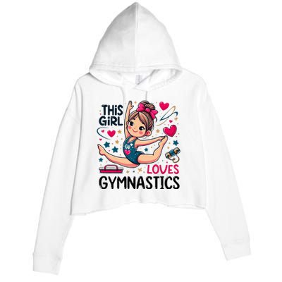 This Girl Loves Gymnastics Gymnastic Sport Lover Crop Fleece Hoodie