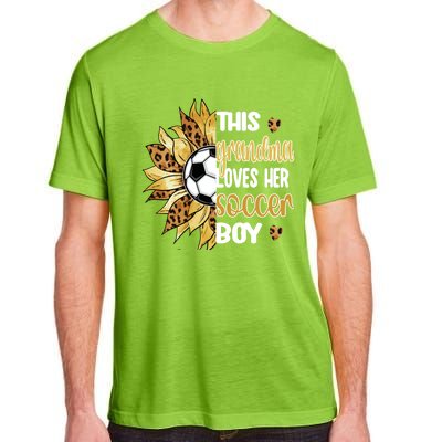 This Grandma Loves Her Soccer Boy Soccer Player Grandmother Gift Adult ChromaSoft Performance T-Shirt