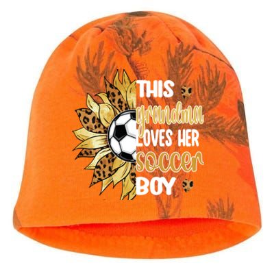 This Grandma Loves Her Soccer Boy Soccer Player Grandmother Gift Kati - Camo Knit Beanie