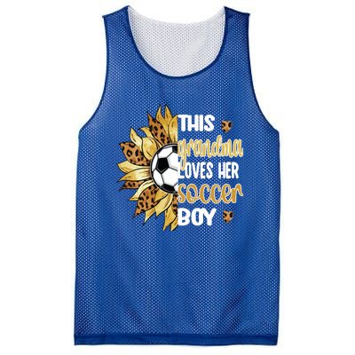 This Grandma Loves Her Soccer Boy Soccer Player Grandmother Gift Mesh Reversible Basketball Jersey Tank