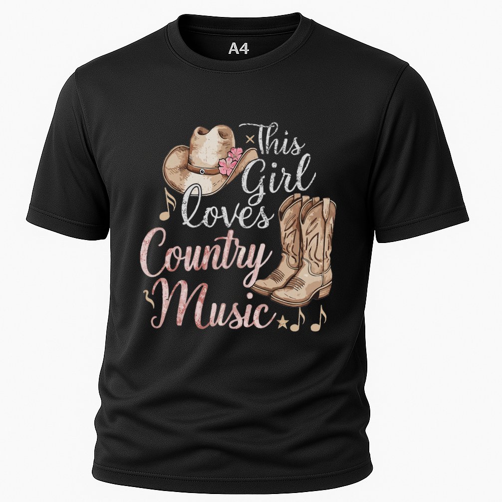 This Girl Loves Country Music Cooling Performance Crew T-Shirt