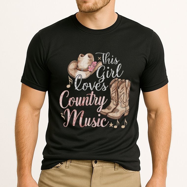 This Girl Loves Country Music Cooling Performance Crew T-Shirt