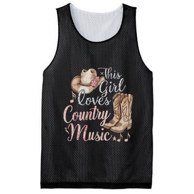 This Girl Loves Country Music Mesh Reversible Basketball Jersey Tank