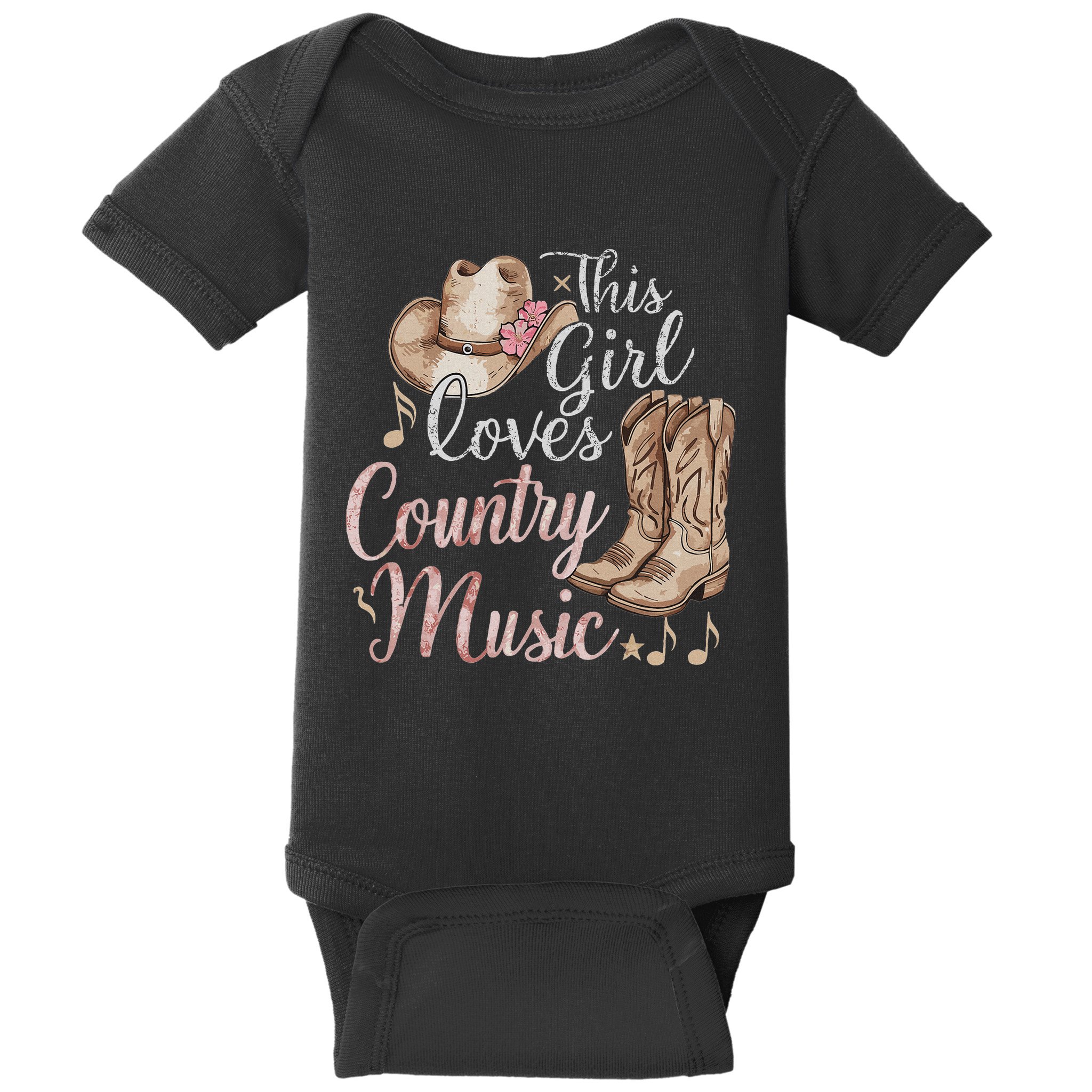 This Girl Loves Country Music Baby Bodysuit