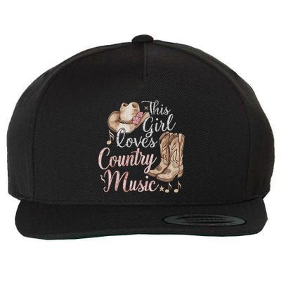 This Girl Loves Country Music Wool Snapback Cap