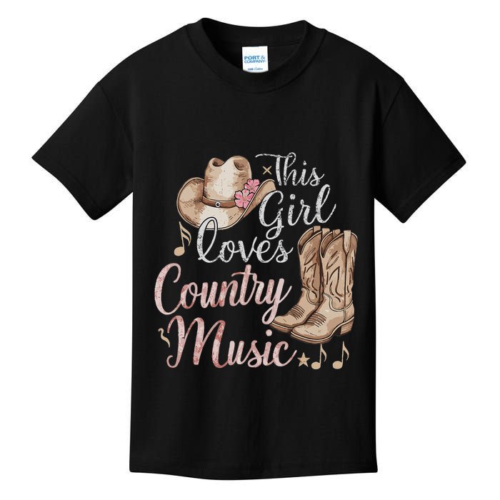 This Girl Loves Country Music Kids T-Shirt