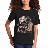This Girl Loves Country Music Kids T-Shirt