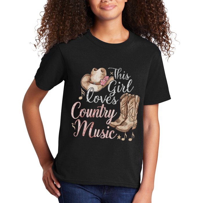 This Girl Loves Country Music Kids T-Shirt
