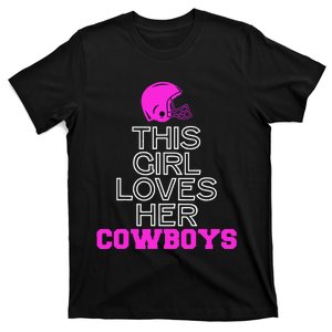 This Girl Loves Her Cowboys Cute Texas T-Shirt