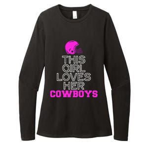 This Girl Loves Her Cowboys Cute Texas Womens CVC Long Sleeve Shirt