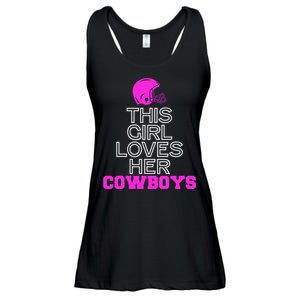 This Girl Loves Her Cowboys Cute Texas Ladies Essential Flowy Tank