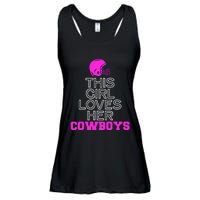 This Girl Loves Her Cowboys Cute Texas Ladies Essential Flowy Tank