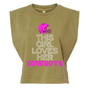 This Girl Loves Her Cowboys Cute Texas Garment-Dyed Women's Muscle Tee