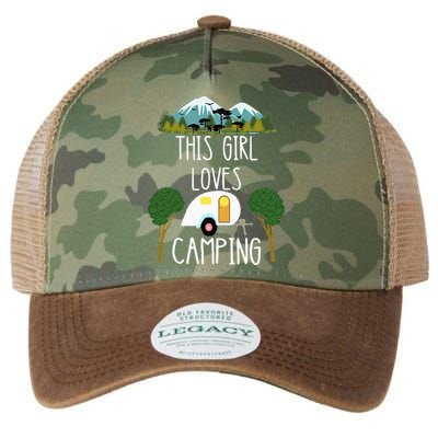 This Girl Loves Camping RV Teardrop Trailer Camper Caravan Legacy Tie Dye Trucker Hat