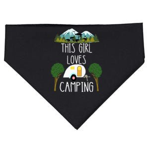 This Girl Loves Camping RV Teardrop Trailer Camper Caravan USA-Made Doggie Bandana