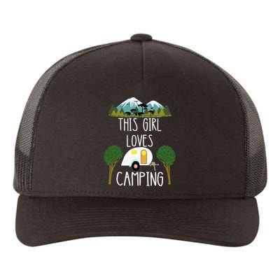 This Girl Loves Camping RV Teardrop Trailer Camper Caravan Yupoong Adult 5-Panel Trucker Hat
