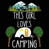 This Girl Loves Camping RV Teardrop Trailer Camper Caravan Cooling Performance Crew T-Shirt