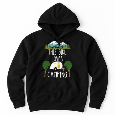 This Girl Loves Camping RV Teardrop Trailer Camper Caravan Hoodie