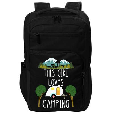 This Girl Loves Camping RV Teardrop Trailer Camper Caravan Impact Tech Backpack