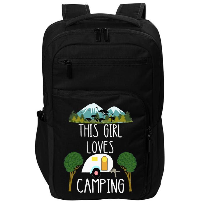 This Girl Loves Camping RV Teardrop Trailer Camper Caravan Impact Tech Backpack