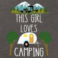 This Girl Loves Camping RV Teardrop Trailer Camper Caravan Cotton Canvas Backpack