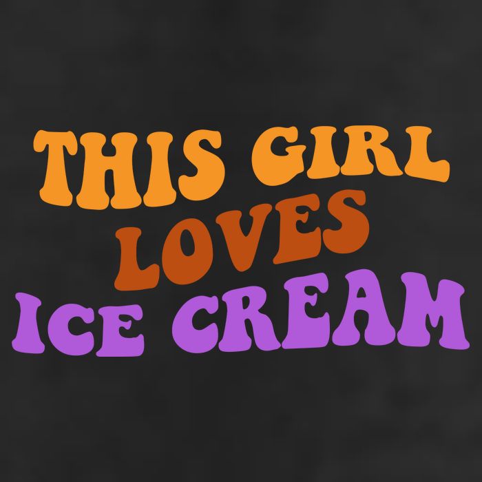 This Girl Loves Ice Cream Retro Cute 7 Panel Mesh Trucker Snapback Hat