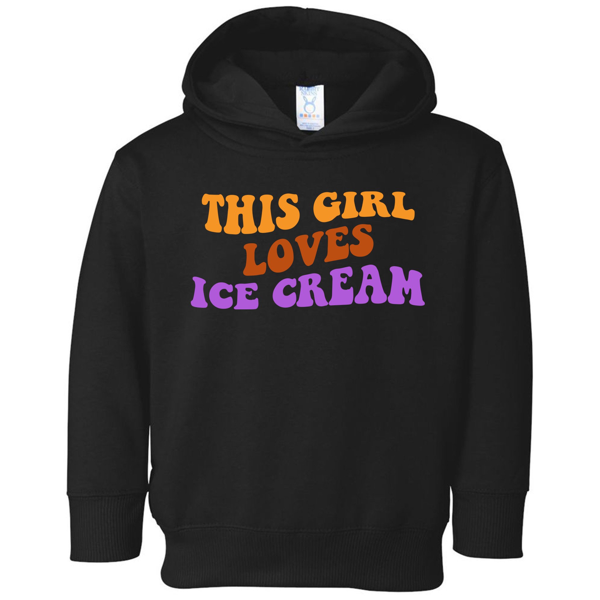 This Girl Loves Ice Cream Retro Cute Toddler Hoodie