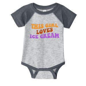 This Girl Loves Ice Cream Retro Cute Infant Baby Jersey Bodysuit