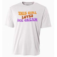 This Girl Loves Ice Cream Retro Cute Cooling Performance Crew T-Shirt