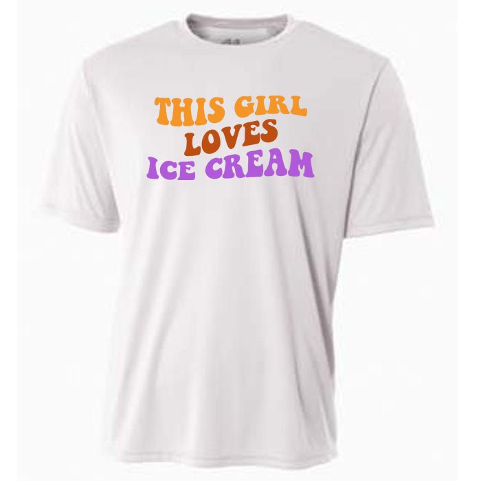 This Girl Loves Ice Cream Retro Cute Cooling Performance Crew T-Shirt