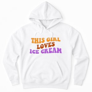 This Girl Loves Ice Cream Retro Cute Hoodie