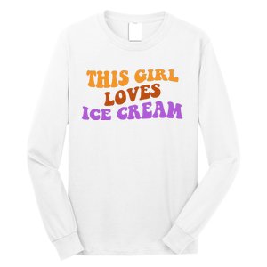 This Girl Loves Ice Cream Retro Cute Long Sleeve Shirt