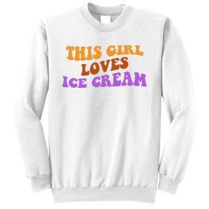 This Girl Loves Ice Cream Retro Cute Sweatshirt