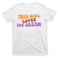 This Girl Loves Ice Cream Retro Cute T-Shirt