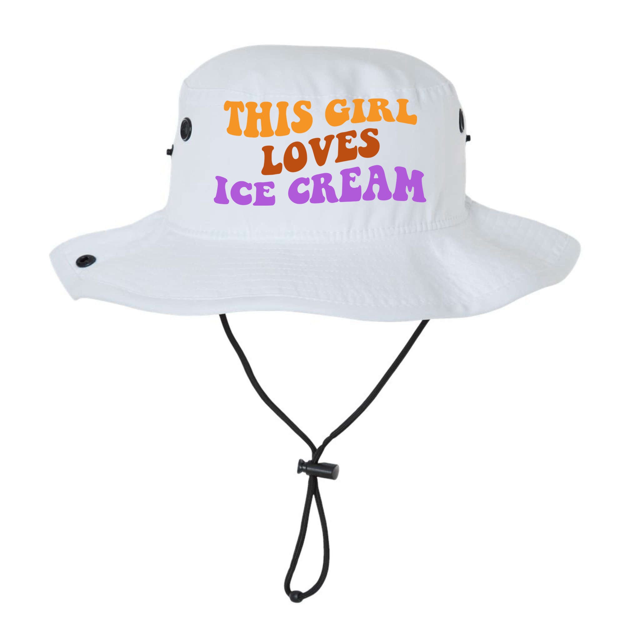 This Girl Loves Ice Cream Retro Cute Bucket Hat