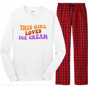 This Girl Loves Ice Cream Retro Cute Long Sleeve Pajama Set