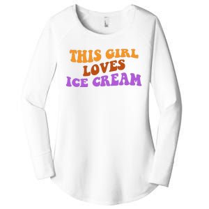 This Girl Loves Ice Cream Retro Cute Women's Perfect Tri Tunic Long Sleeve Shirt