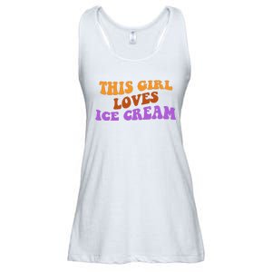 This Girl Loves Ice Cream Retro Cute Ladies Essential Flowy Tank