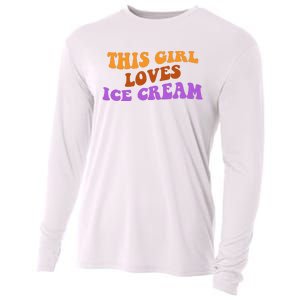 This Girl Loves Ice Cream Retro Cute Cooling Performance Long Sleeve Crew