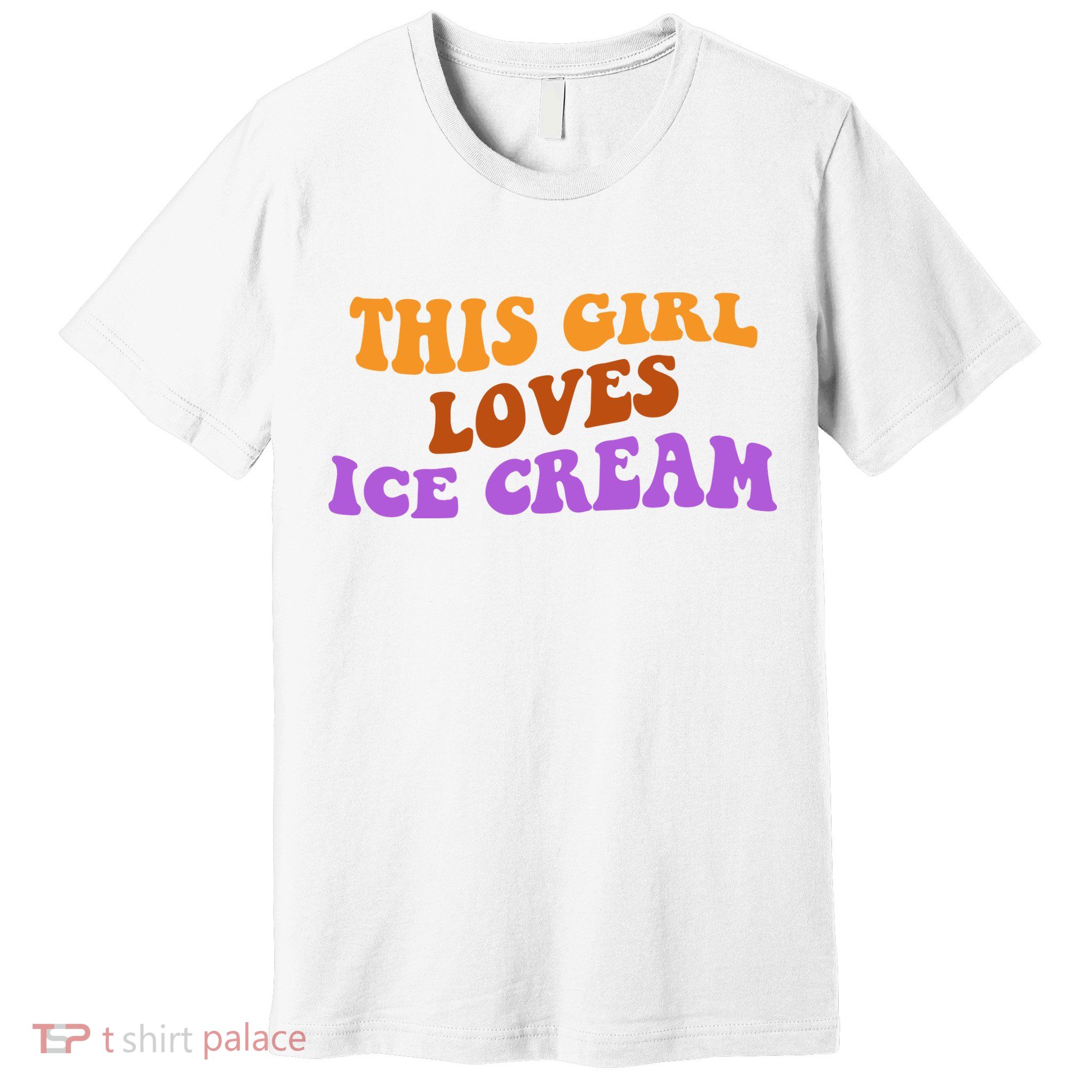 This Girl Loves Ice Cream Retro Cute Premium T-Shirt