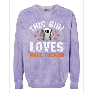 This Girl Loves Kyle Tucker Houston Colorblast Crewneck Sweatshirt